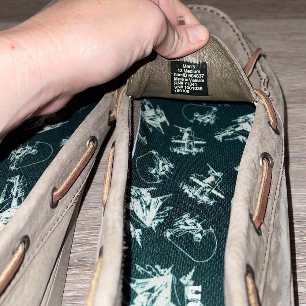 L.L. BEAN MEN'S CAMPSIDE LEATHER BOAT / DOCK SHOES SIZE 13 - Picture 3 of 15